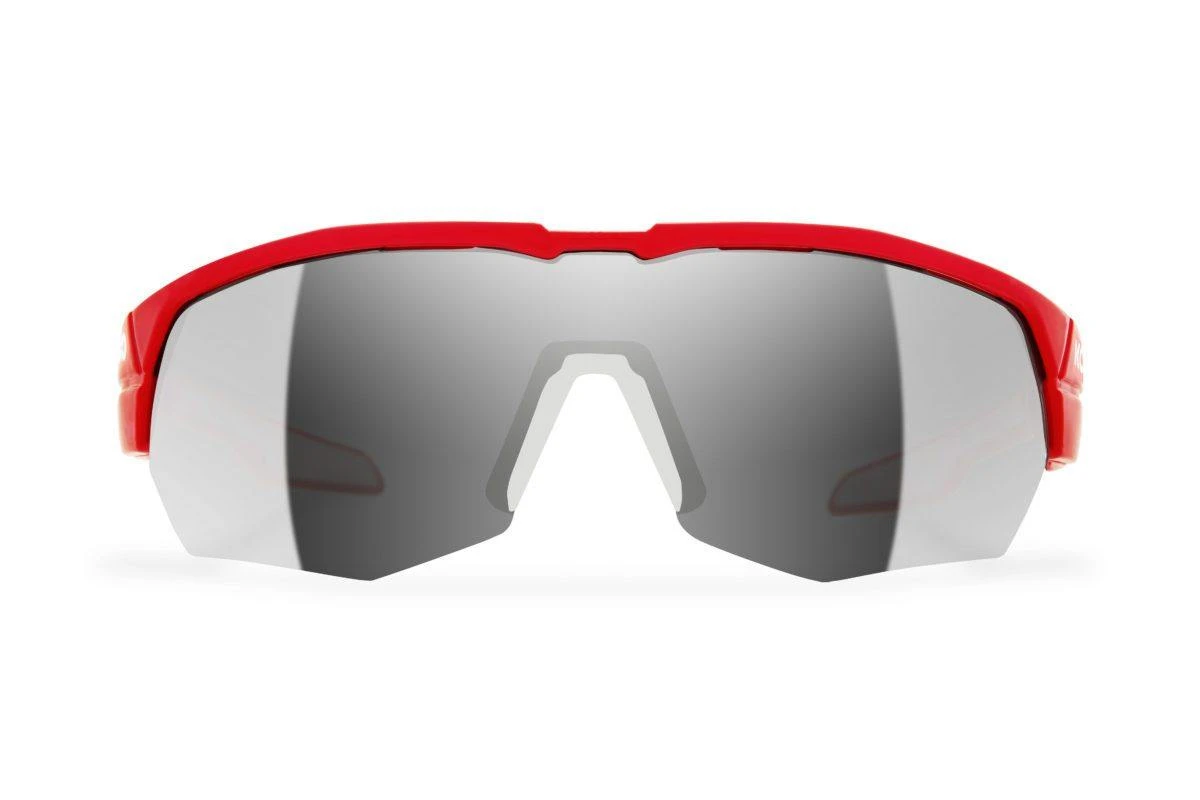 KOO Open Cube Red Sunglasses - Smoke Mirror Lens 5 KOO Open Cube Red Sunglasses - Smoke Mirror Lens - Image 3