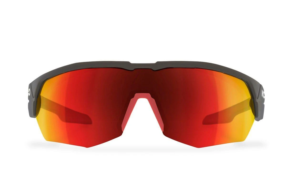 KOO Open Cube Anthracite/Cherry Sunglasses - Red Mirror Lens 5 KOO Open Cube Anthracite/Cherry Sunglasses - Red Mirror Lens - Image 3