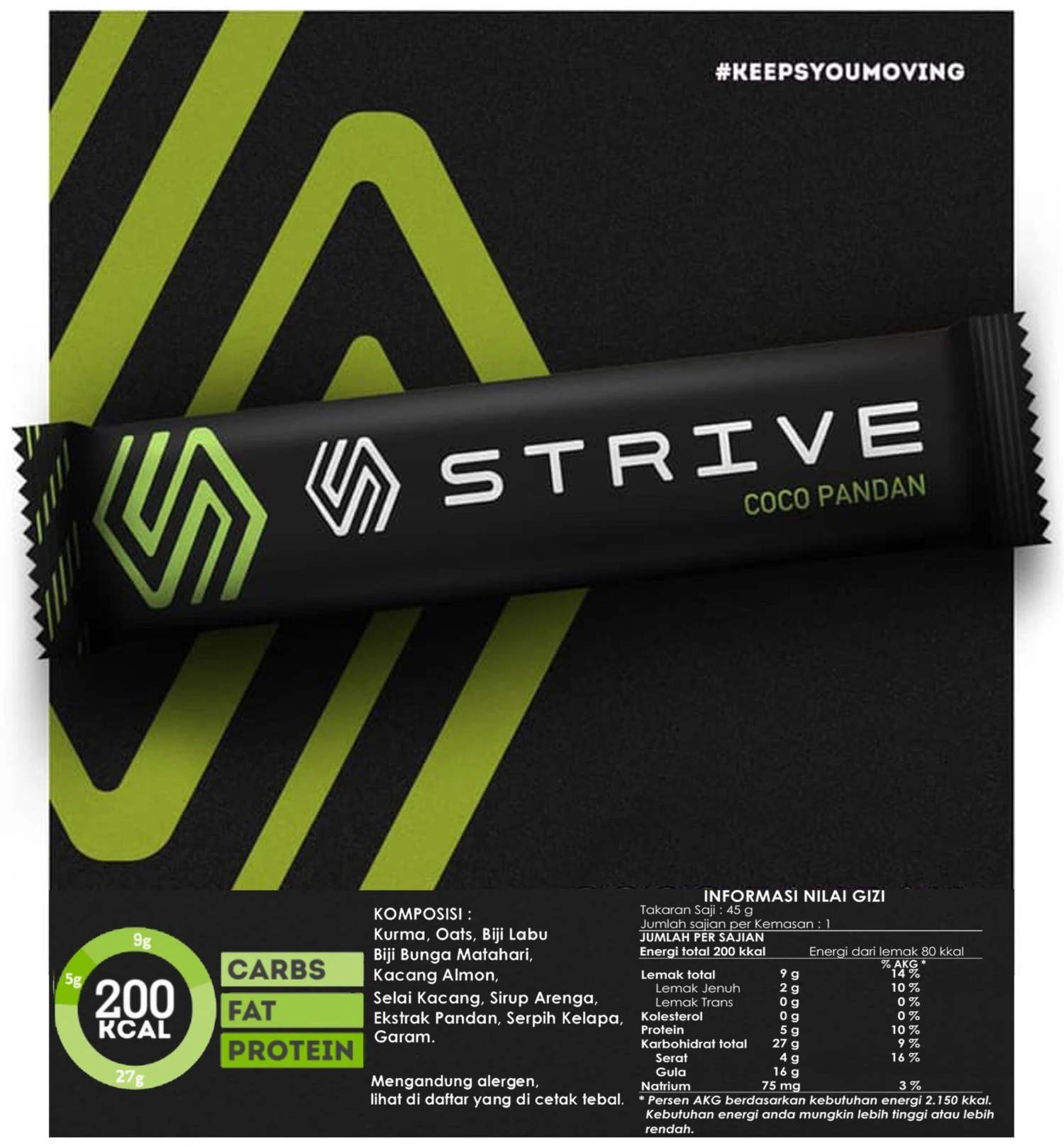 Strive Energy Bar - Coco Pandan 4 Strive Energy Bar - Coco Pandan - Image 2