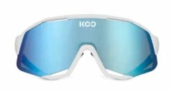 KOO Demos White/Turquoise Sunglasses - Turquoise Lens -KOO shop DEMOS WHITE TORQUOISE FRONT 1