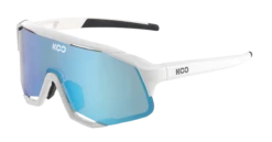 KOO Demos White/Turquoise Sunglasses - Turquoise Lens