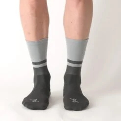 Peloton De Paris Two-Tone PLTN Socks - Light Grey/Grey -KOO shop DSC4448 1200x 6e2c811b 36e4 43ea 99a2 c91fe28cc69a
