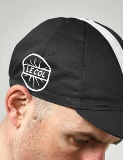 Le Col Cycling Cap - Black/White -KOO shop Detail Mens Caps black