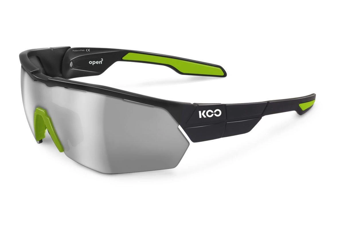 KOO Open Cube Black/Lime Sunglasses - Smoke Mirror Lens 3 KOO Open Cube Black/Lime Sunglasses - Smoke Mirror Lens