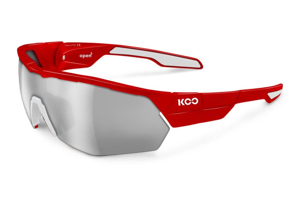 KOO Open Cube Red Sunglasses - Smoke Mirror Lens 3 KOO Open Cube Red Sunglasses - Smoke Mirror Lens