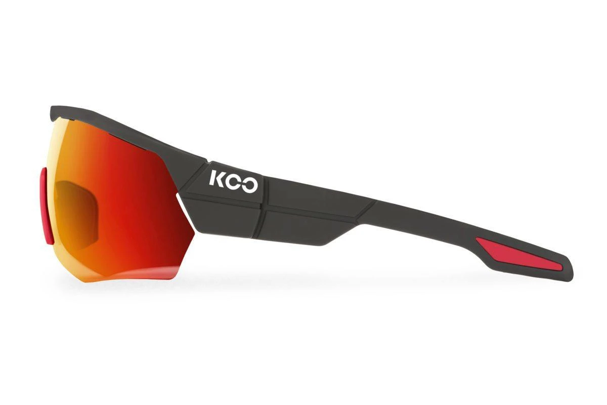 KOO Open Cube Anthracite/Cherry Sunglasses - Red Mirror Lens 4 KOO Open Cube Anthracite/Cherry Sunglasses - Red Mirror Lens - Image 2