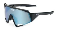 KOO Spectro Black/Turquoise Sunglasses - Turquoise Lens