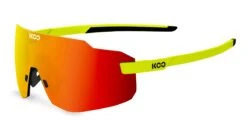 KOO Supernova Yellow Fluo/Red Sunglasses - Red Mirror Lens