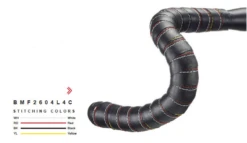 BTP Synthetic Leather Bar Tape - White/Red/Black/Yellow