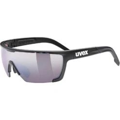 Uvex Sportstyle 707 CV Sunglasses - Black Mat/Litemirror Blue