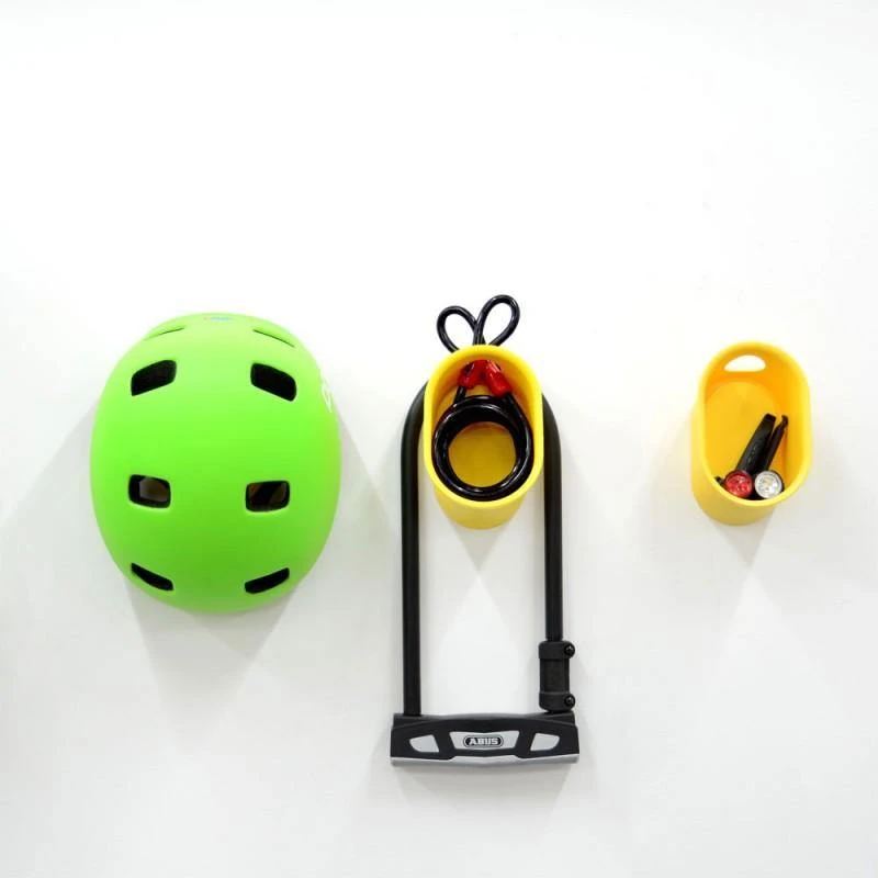 Cycloc Loop Helmet & Accessory Wall Storage - Yellow 4 Cycloc Loop Helmet & Accessory Wall Storage - Yellow - Image 2