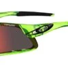 Tifosi Davos Crystal Neon Green Sunglasses - Clarion Red, AC Red & Clear Lenses -KOO shop davos cryneon 3q