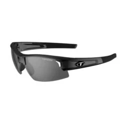 Tifosi Synapse Gloss Black Sunglasses - Smoke Polarized Lens