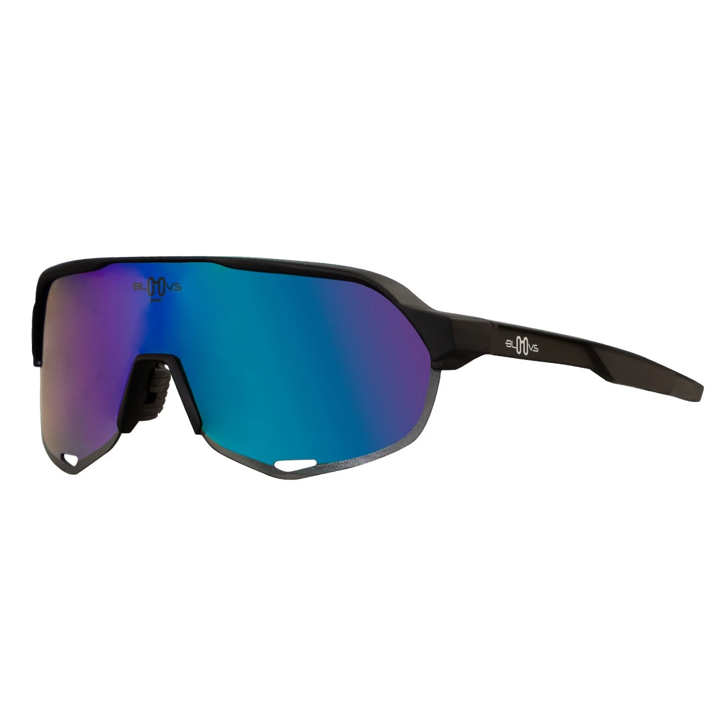 Bloovs Mortirolo Sunglasses - Matt Black/Green 4 Bloovs Mortirolo Sunglasses - Matt Black/Green - Image 2