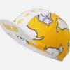 PEdALED Japanese Bandana Cap - Cat Ochre 1 PEdALED Japanese Bandana Cap - Cat Ochre -KOO shop japanese bandana cycling cap ochre cats front pedaled 1