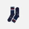 PEdALED San British Socks - Blue -KOO shop men british cycling socks blue san pedaled detail front
