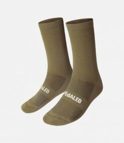 PEdALED Mirai Lighweight Cycling Socks - Olive Green