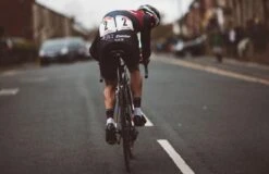 PEdALED Iro Pro Socks Big Stripe - Blue -KOO shop men pro cycling socks big stripe blue iro pedaled action