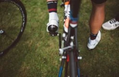 PEdALED Iro Pro Socks Big Stripe - Blue -KOO shop men pro cycling socks big stripe blue iro pedaled detail back