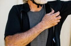 PEdALED Essential Merino Wool Jersey - Mud -KOO shop merino jersey men cycling charcoal grey essential pedaled