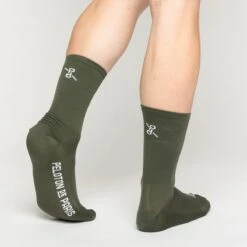 Peloton De Paris Signature PLTN Socks - Khaki -KOO shop pdp P4C5461 1200x ac089b45 b063 42b3 ac06 083897e50467